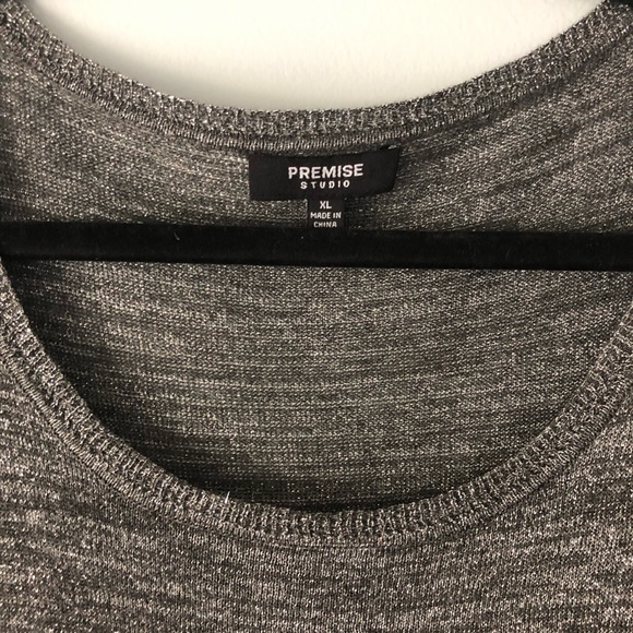 PREMISE STUDIO Silver Gray Long Sleeve Top - Picture 2 of 8